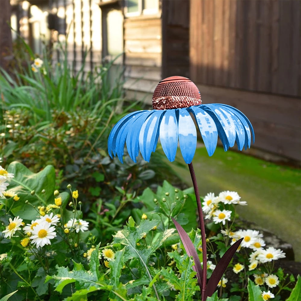 Decorative Metal Bird Feeder Pink Flower Garden Ornament - Product detail 5