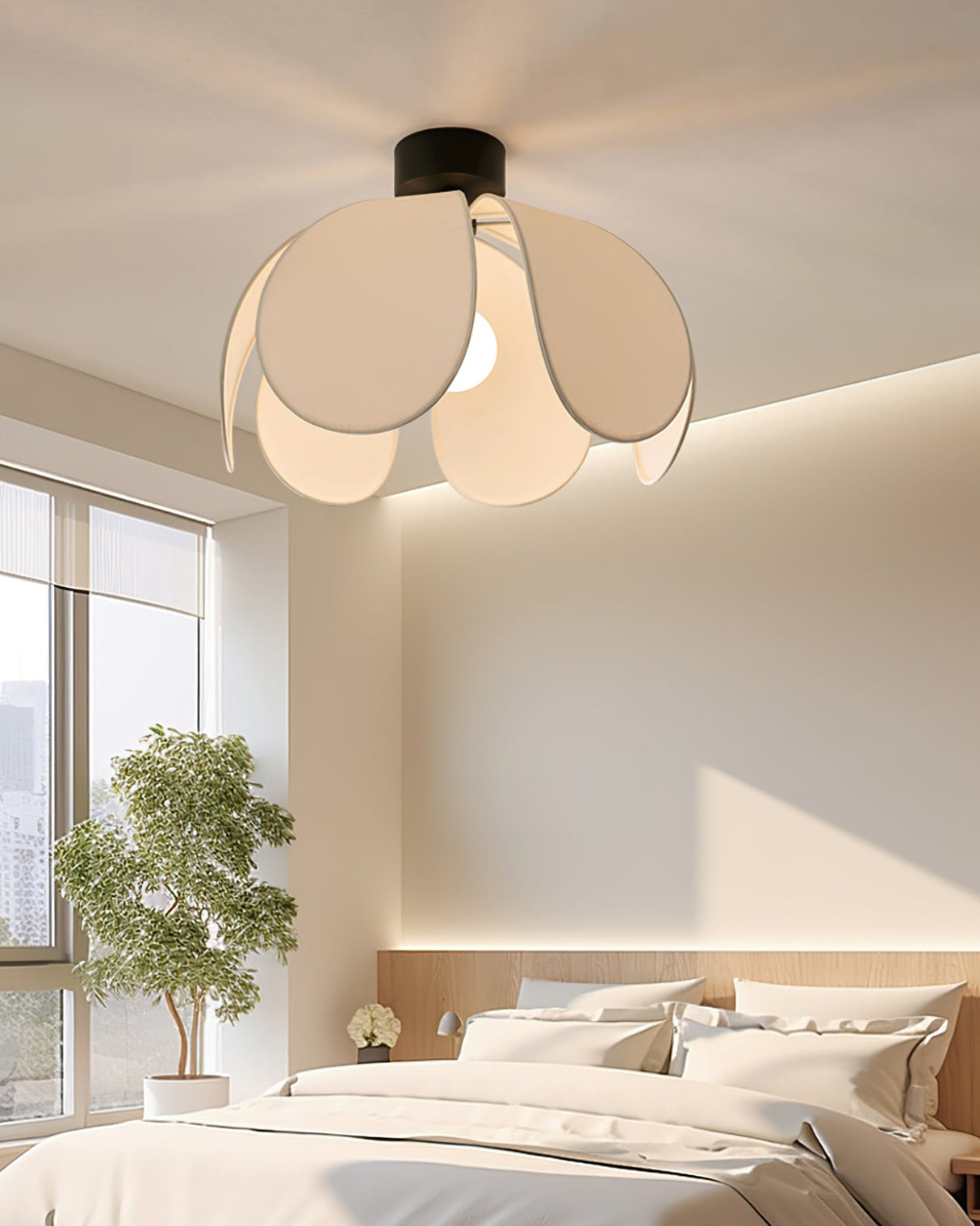 Modern Floral Ceiling Light White Petal Design - Product detail 7
