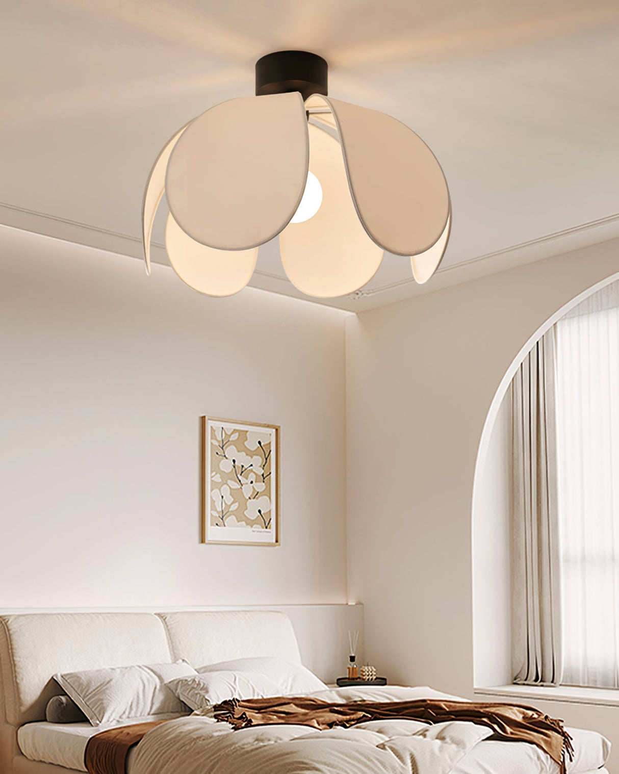 Modern Floral Ceiling Light White Petal Design - Product detail 5