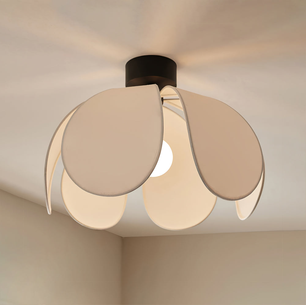 Modern Floral Ceiling Light White Petal Design - Detailed view