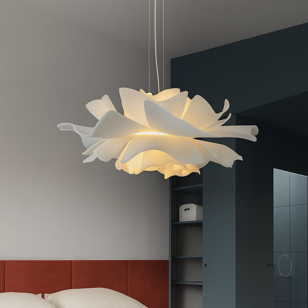 Modern Floral Pendant Light Layered Petal Design - Detailed view
