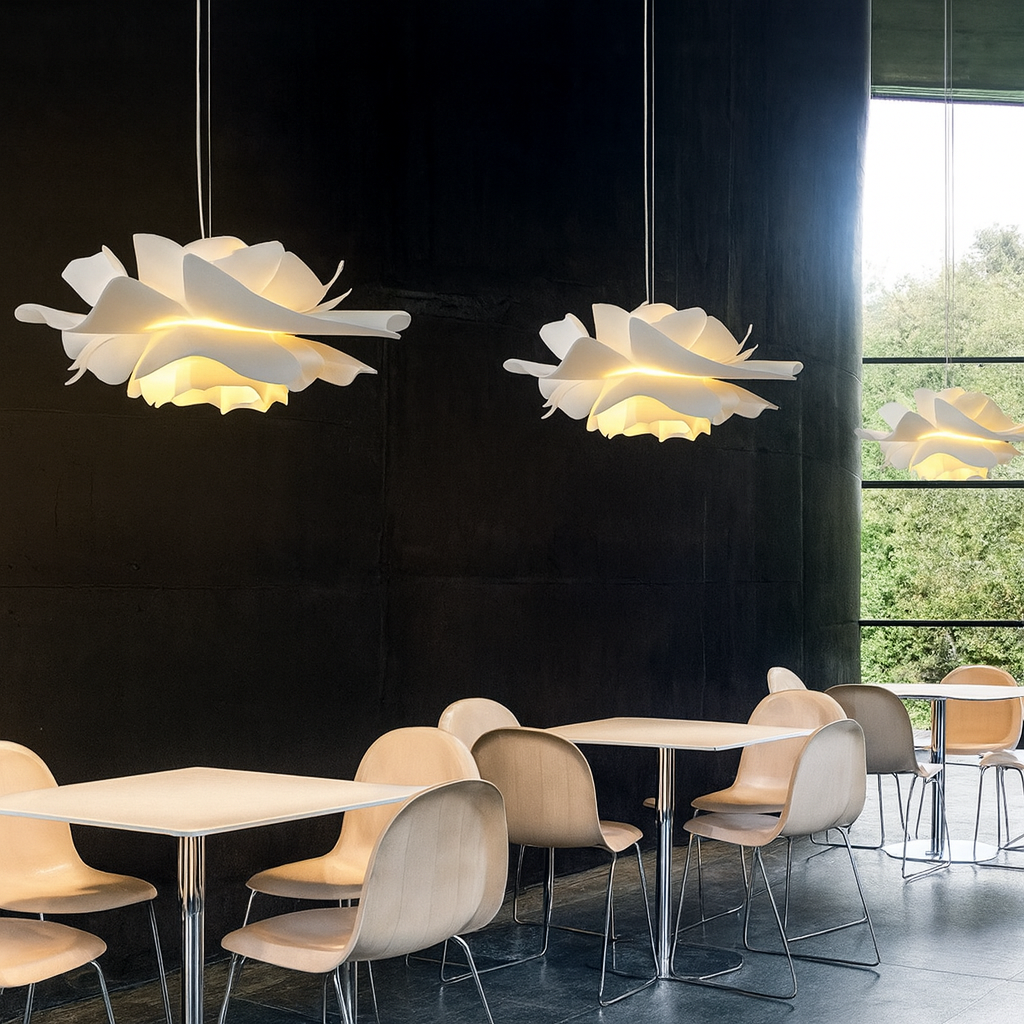 Modern Floral Pendant Light Layered Petal Design - Product example