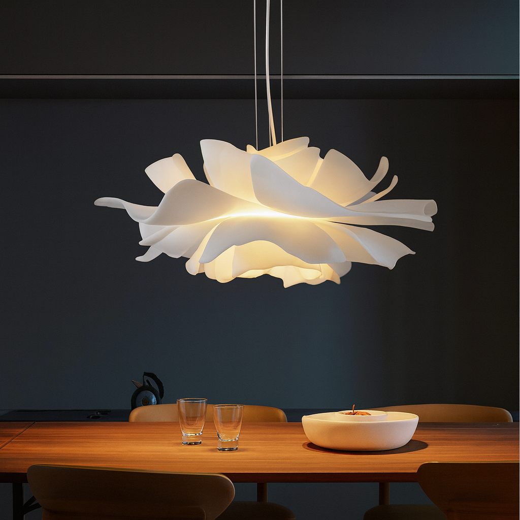 Modern Floral Pendant Light Layered Petal Design - Product detail 4