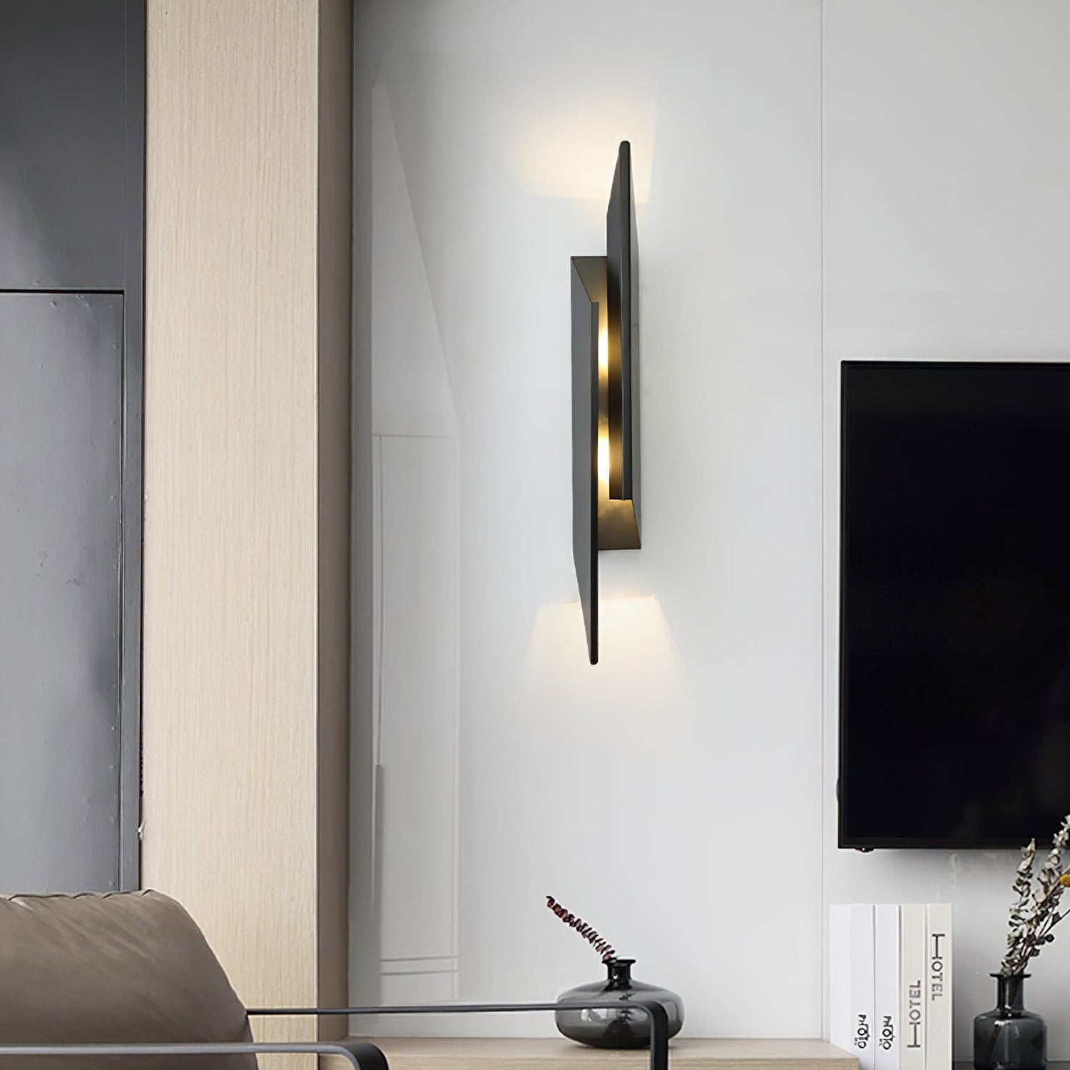 Modern LED Wall Light  Golden Angular Design - Product example