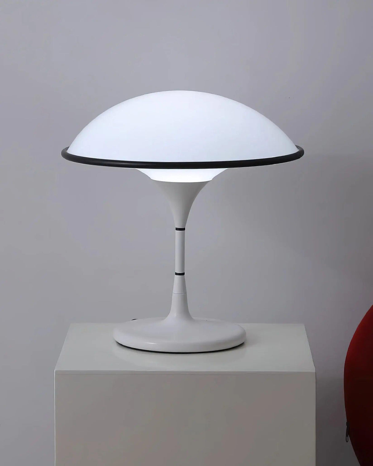 Modern Table Lamp Dome Shade With Black Trim - Product detail 18