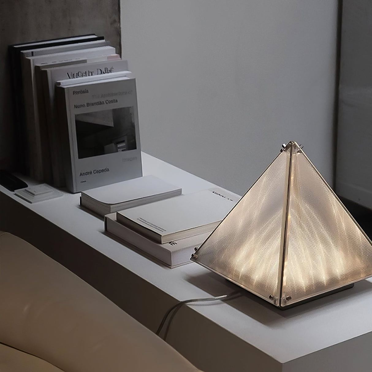 Modern Triangle Table Lamp Glass LED Design - Product detail 13