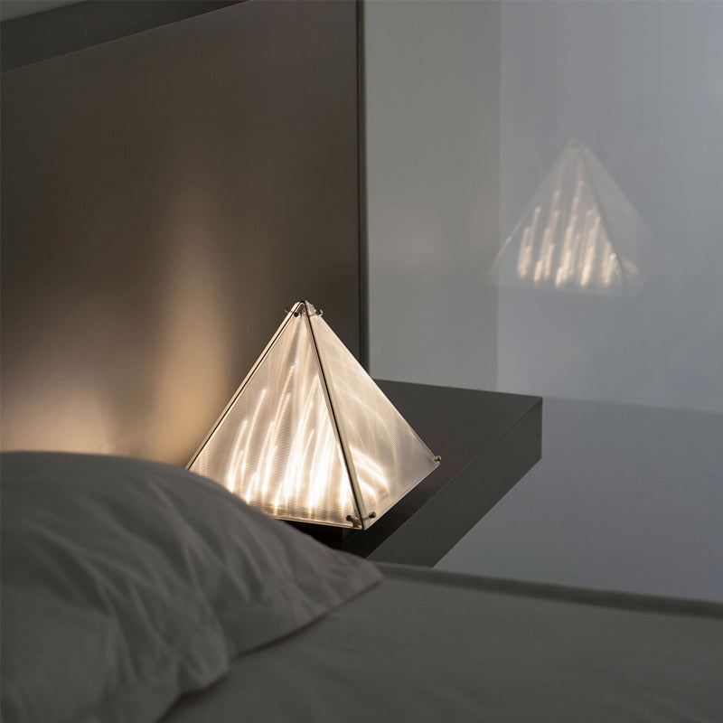 Modern Triangle Table Lamp Glass LED Design - Product detail 12