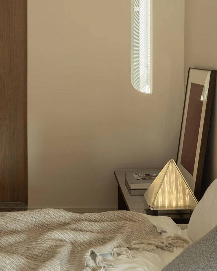 Modern Triangle Table Lamp Glass LED Design - Product detail 16