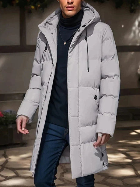 Winter Down Parka  Hooded Quilted Long Coat - Product showcase