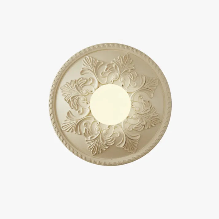 French Wall Lamp Ornate Resin Medallion Design - Product detail 12