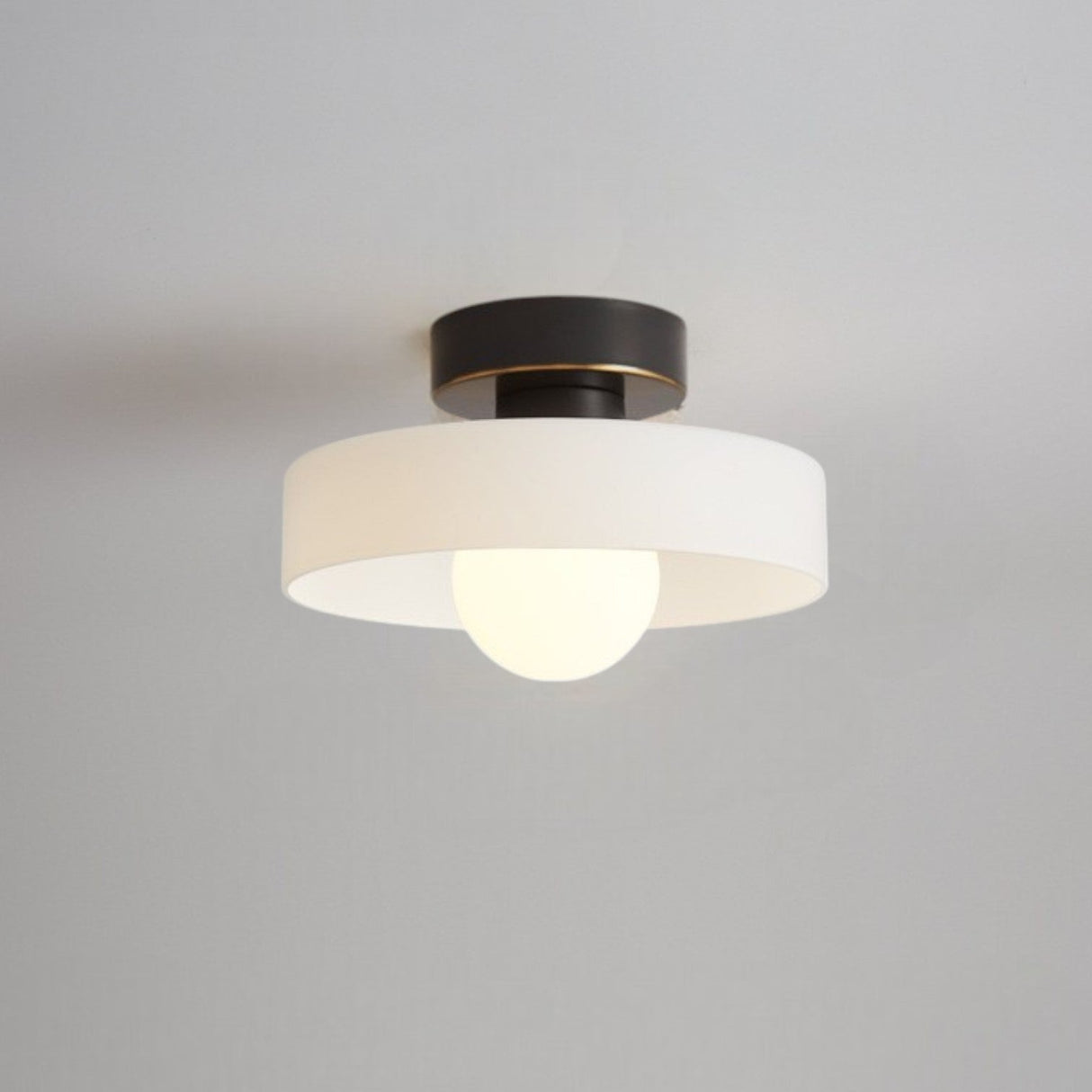 Minimalist Ceiling Light French Bauhaus Design with Brass Accents - Product showcase
