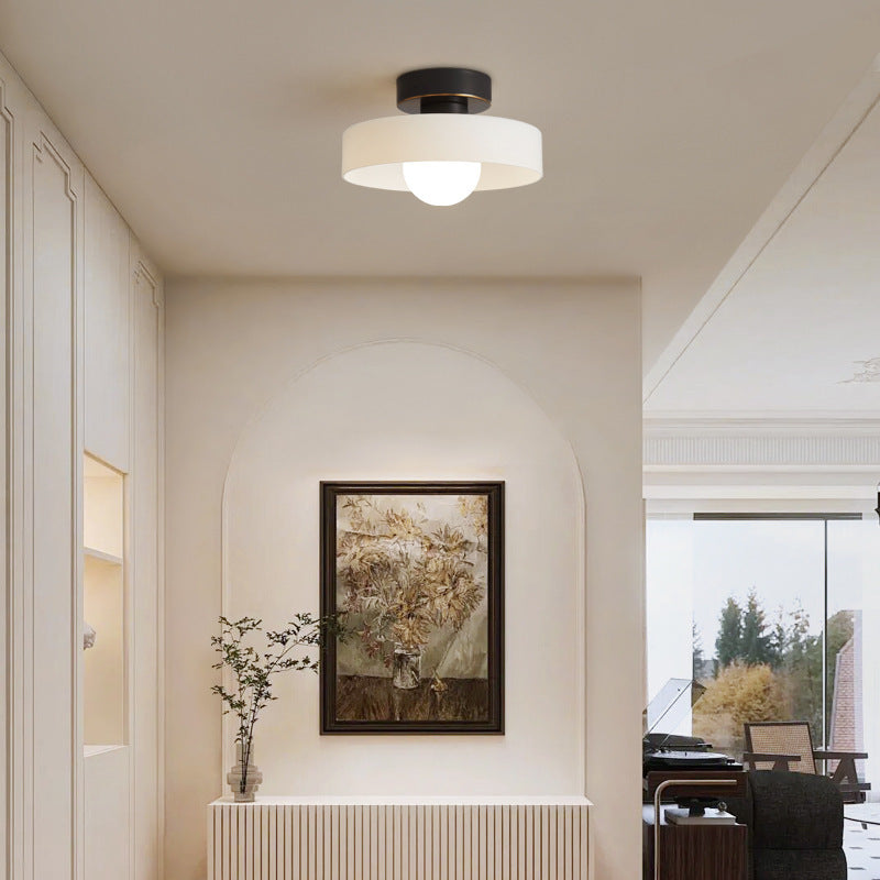 Minimalist Ceiling Light French Bauhaus Design with Brass Accents - Detailed view