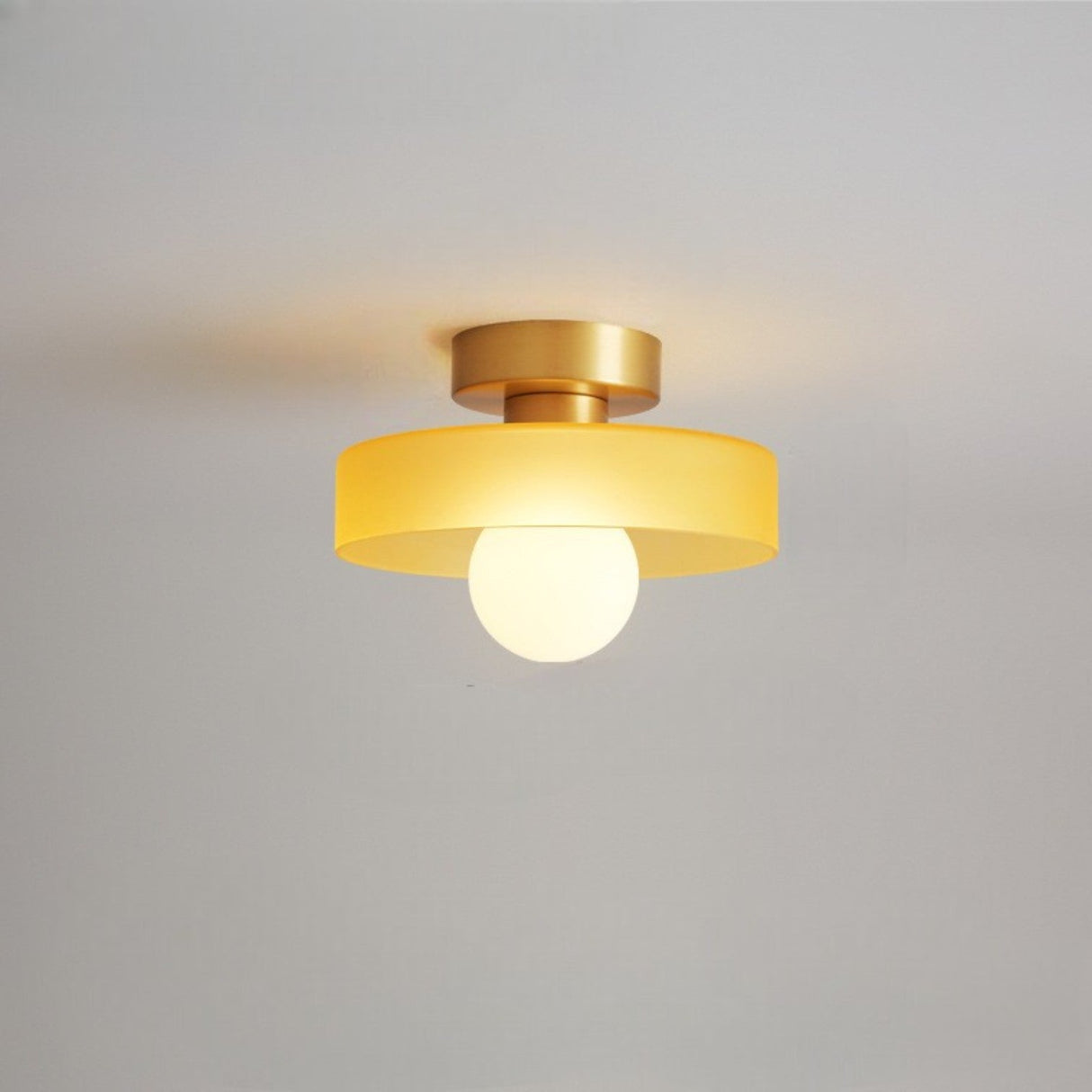 Minimalist Ceiling Light French Bauhaus Design with Brass Accents - Product detail 9