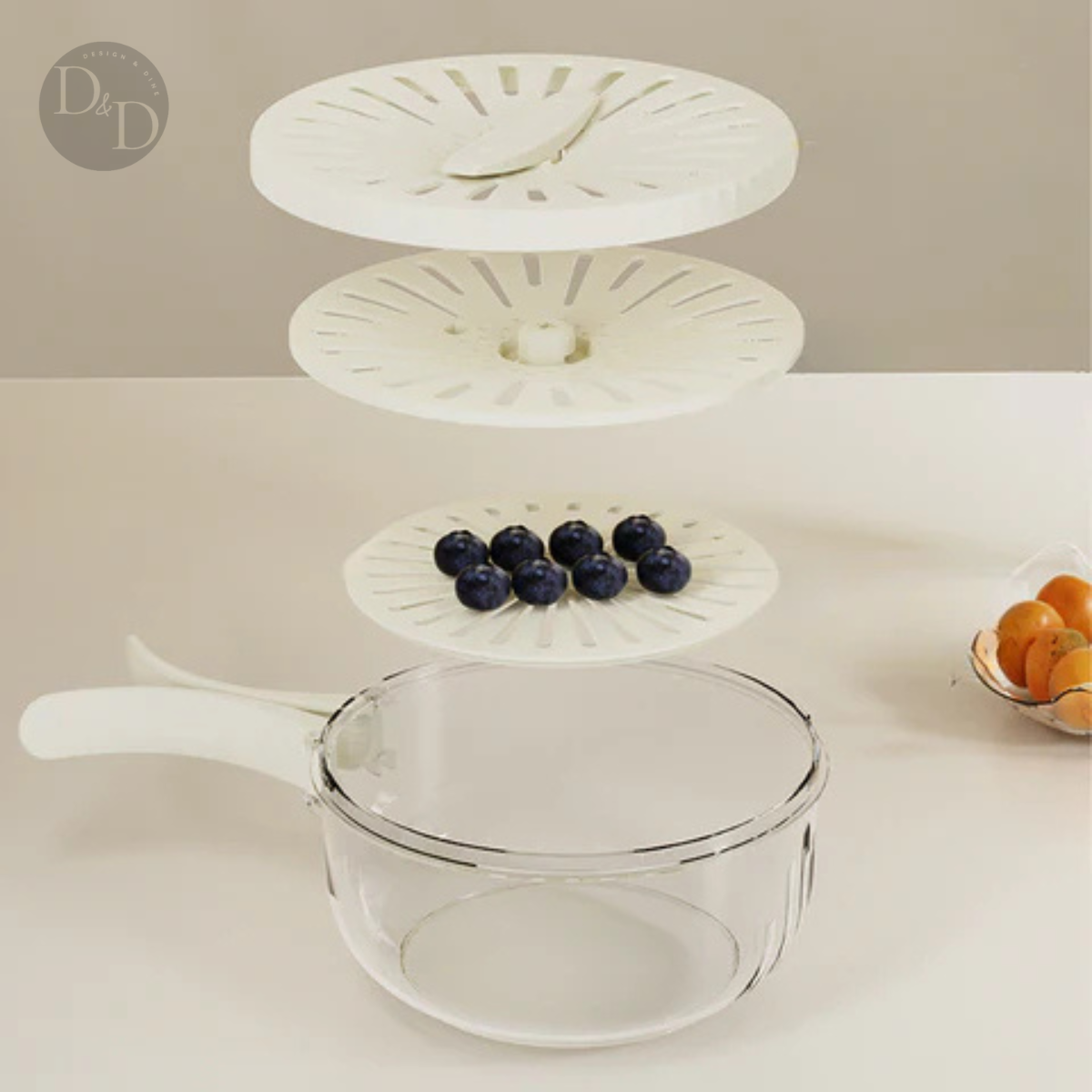 Food Storage Container Set Ventilated Produce Keeper with Strainer - Product detail 7