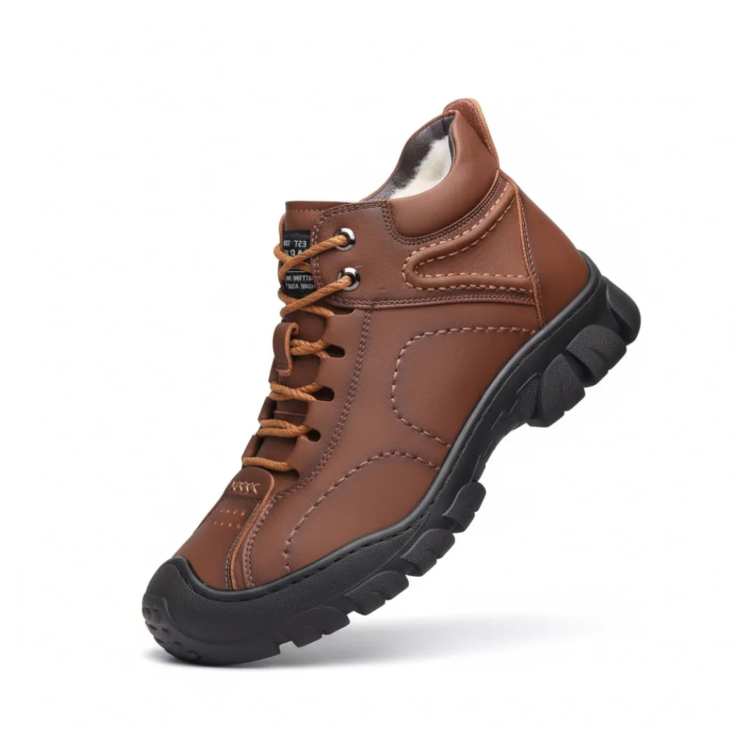 Mens Winter Walking Boots Warm Lined Non-Slip Vegan Leather - Product detail 5