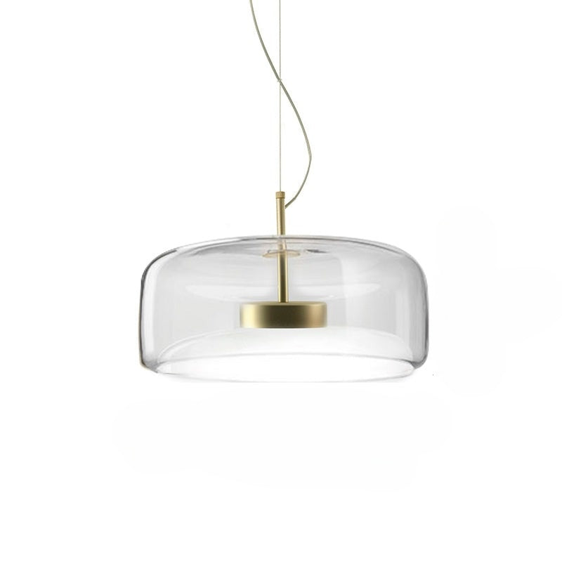 Modern Glass Pendant Light  Smoked Glass With Brass Accents - Product detail 13
