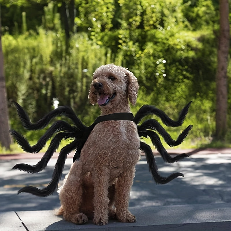 Dog Halloween Spider Costume  Plush Black Leg Design - Detailed view