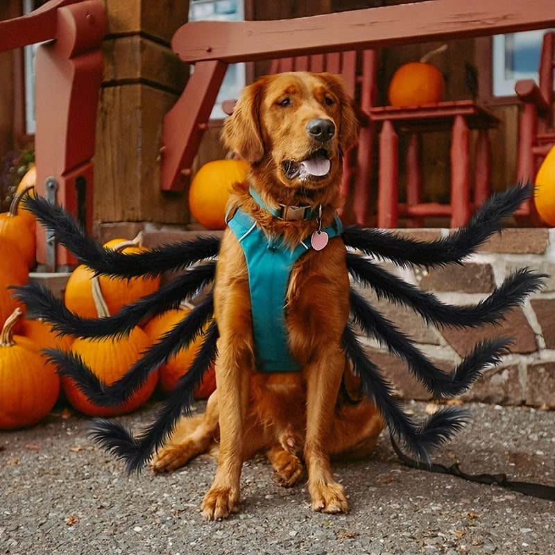 Dog Halloween Spider Costume  Plush Black Leg Design - Product example