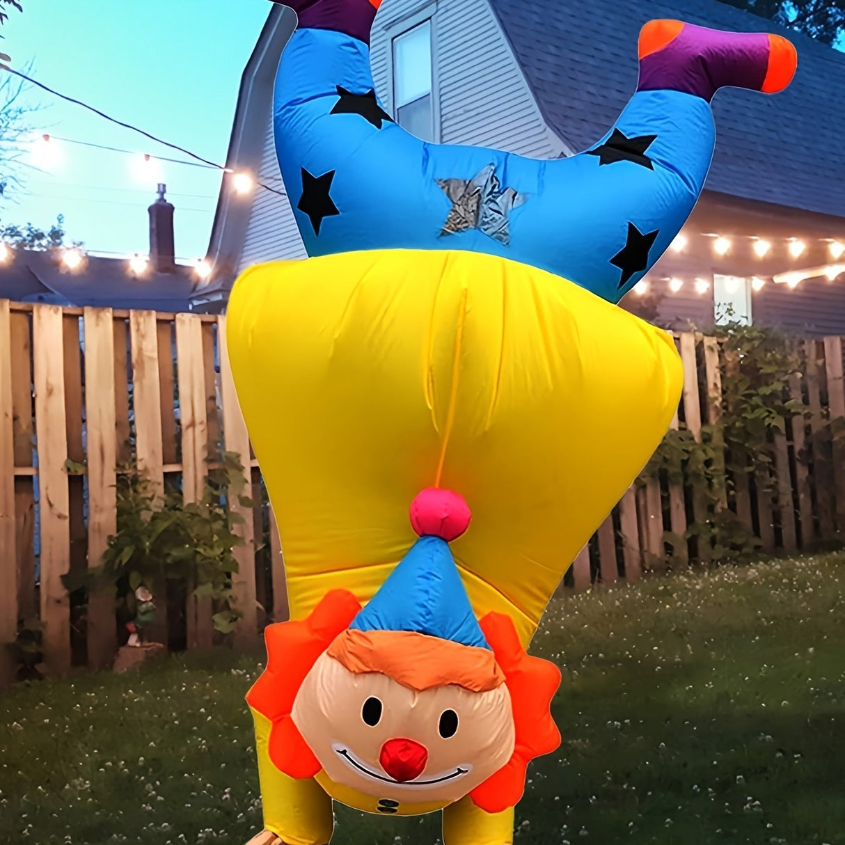 Inflatable Clown Costume  Upside Down Party Suit - Product showcase