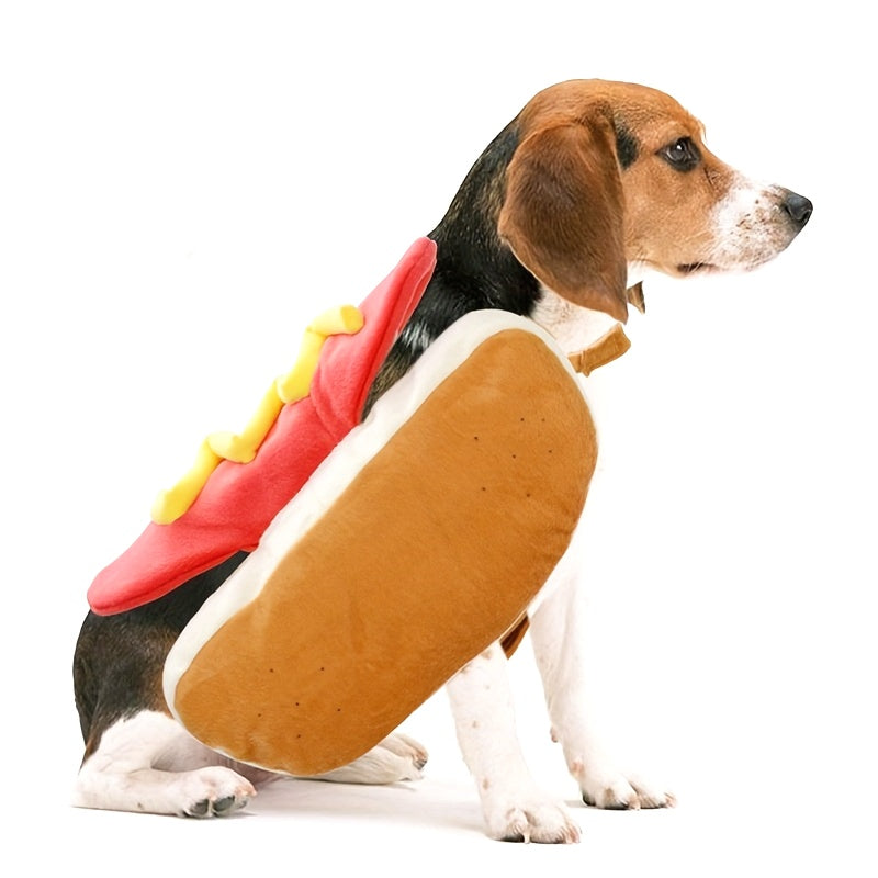 Dog Halloween Costume  Plush Hot Dog Design - Product showcase