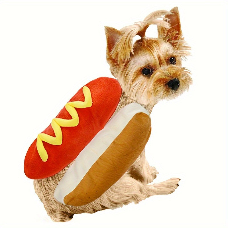 Dog Halloween Costume  Plush Hot Dog Design - Detailed view