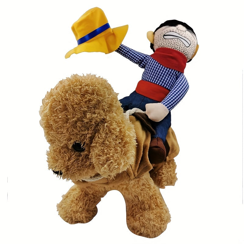 Cowboy Rider Dog Costume  Plush Saddle Halloween Outfit - Product detail 4