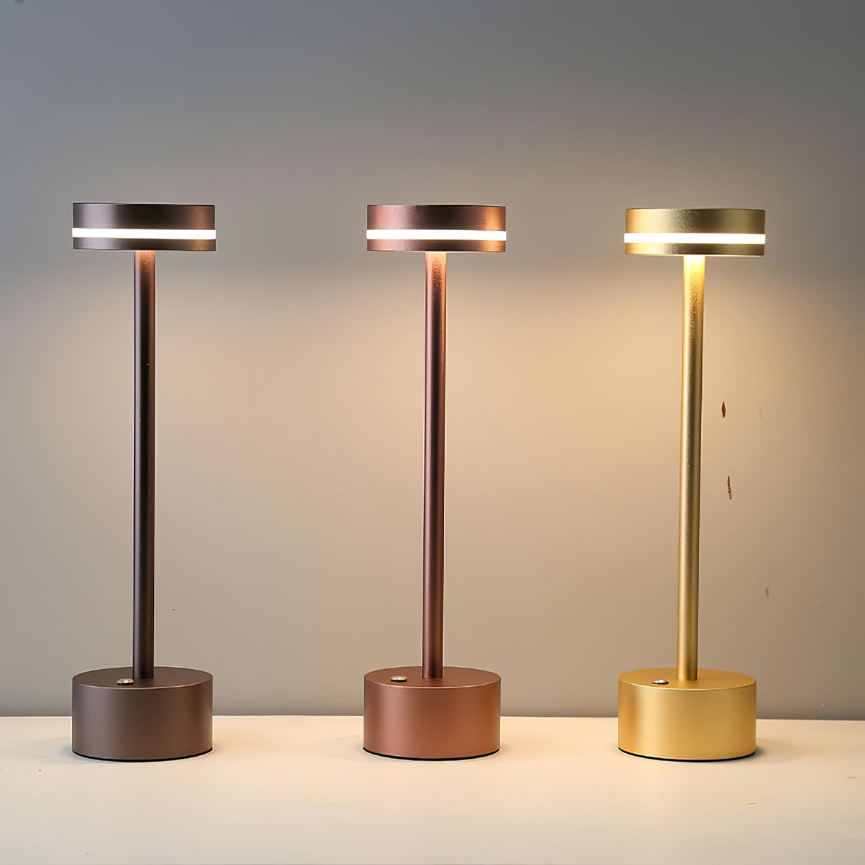 Modern LED Table Lamp Gold Metal Design with Warm Light - Product detail 6