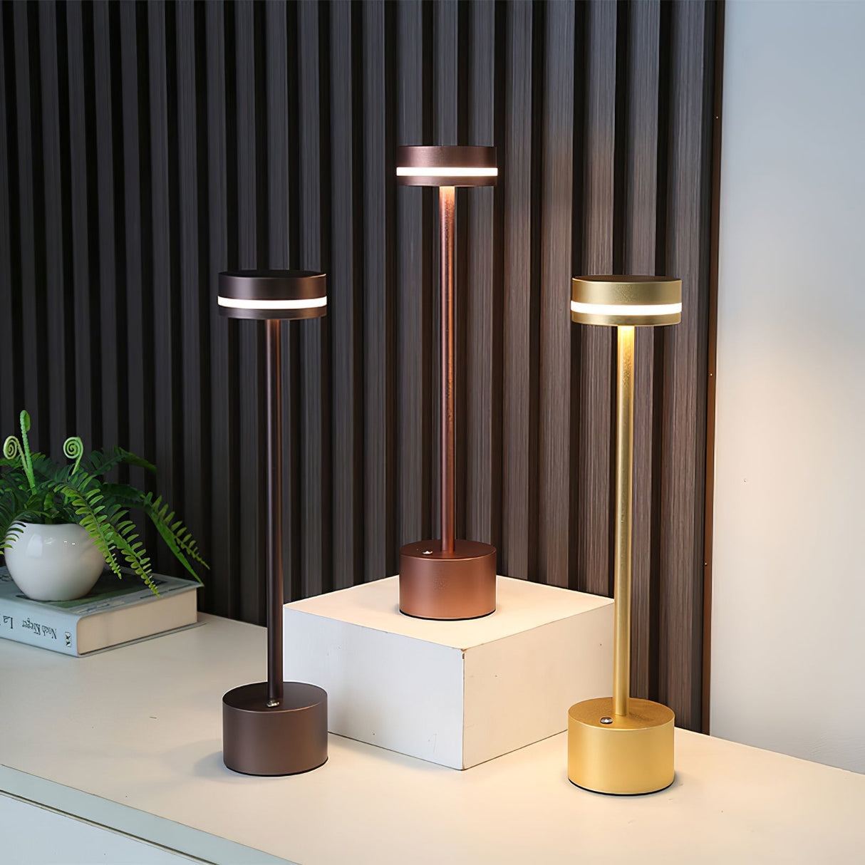 Modern LED Table Lamp Gold Metal Design with Warm Light - Product detail 26