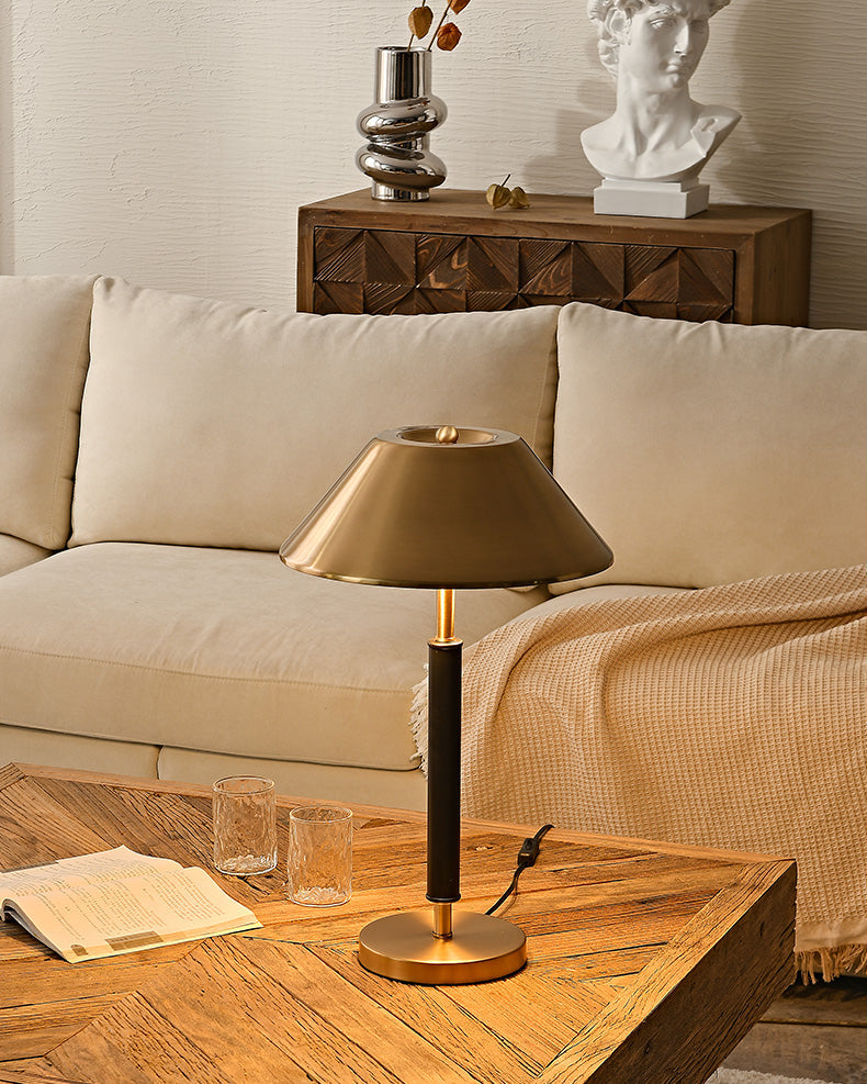 Modern Table Lamp Black and Gold Metal Design - Product detail 5