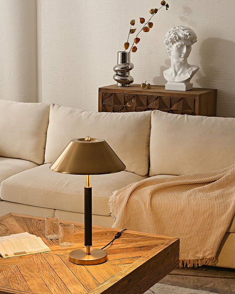 Modern Table Lamp Black and Gold Metal Design - Product detail 7
