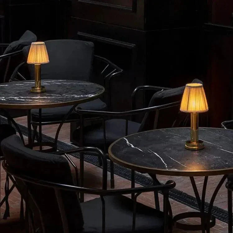 Wireless Table Lamp  Brass Frame With Fabric Shade - Product detail 15