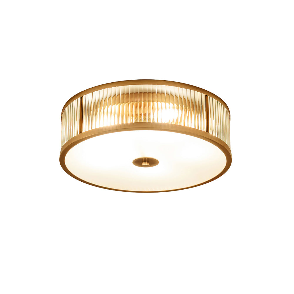 Art Deco Ceiling Light Brass Trim Glass Diffuser - Product detail 20