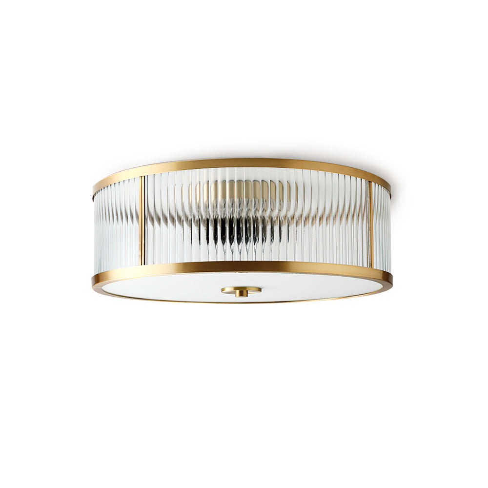 Art Deco Ceiling Light Brass Trim Glass Diffuser - Product detail 19