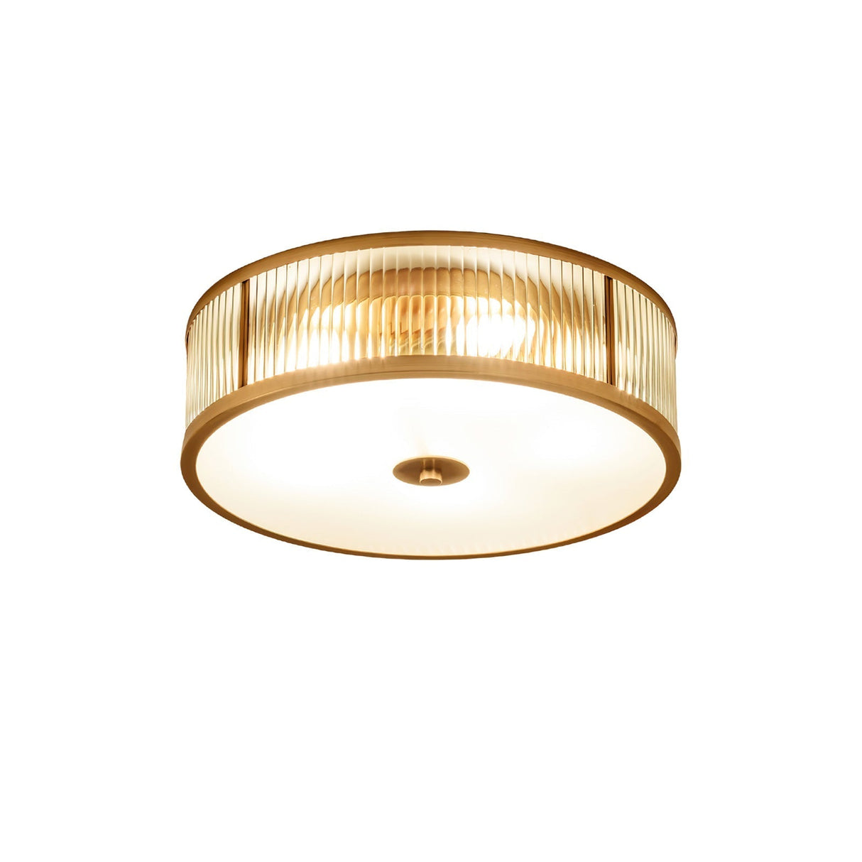 Art Deco Ceiling Light Brass Trim Glass Diffuser - Product detail 18