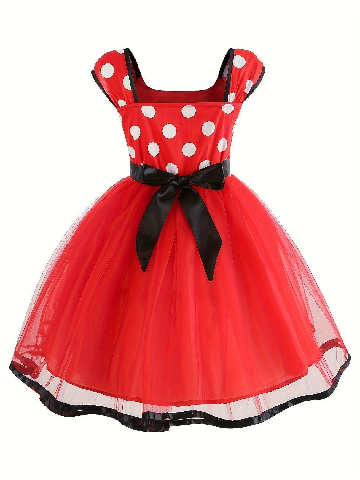 Girls Light Up Party Dress Polka Dot Design With LED Skirt - Product example