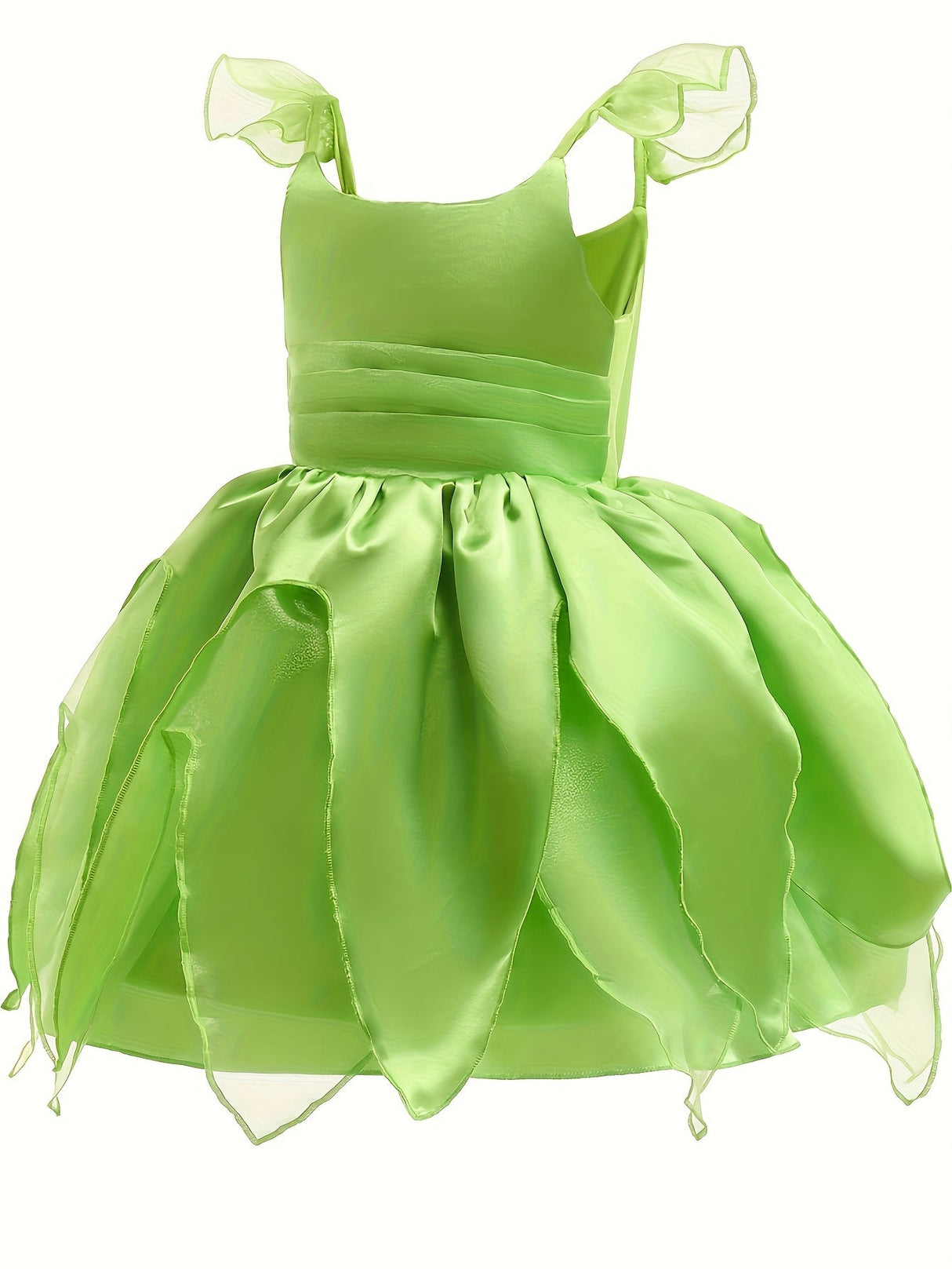 Girls Fairy Costume Dress  Petal Skirt Design With Flutter Sleeves - Detailed view
