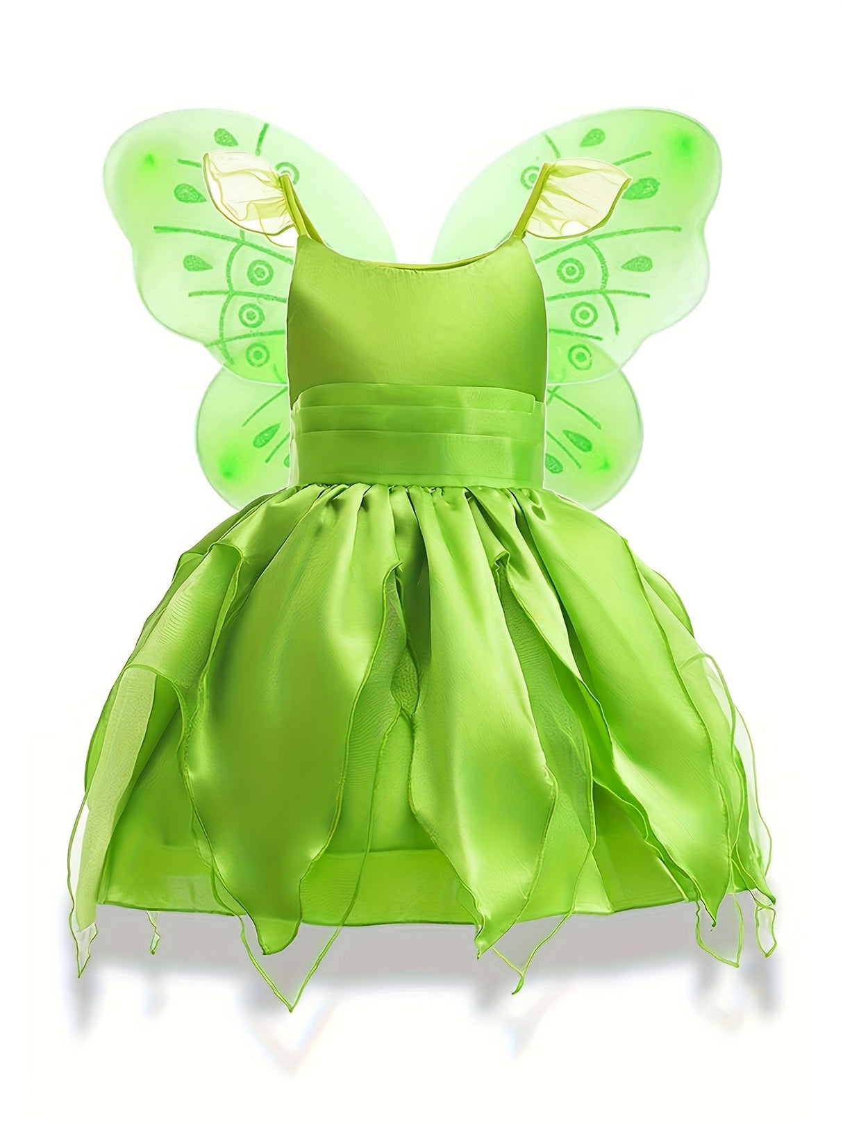 Girls Fairy Costume Dress  Petal Skirt Design With Flutter Sleeves - Product detail 8