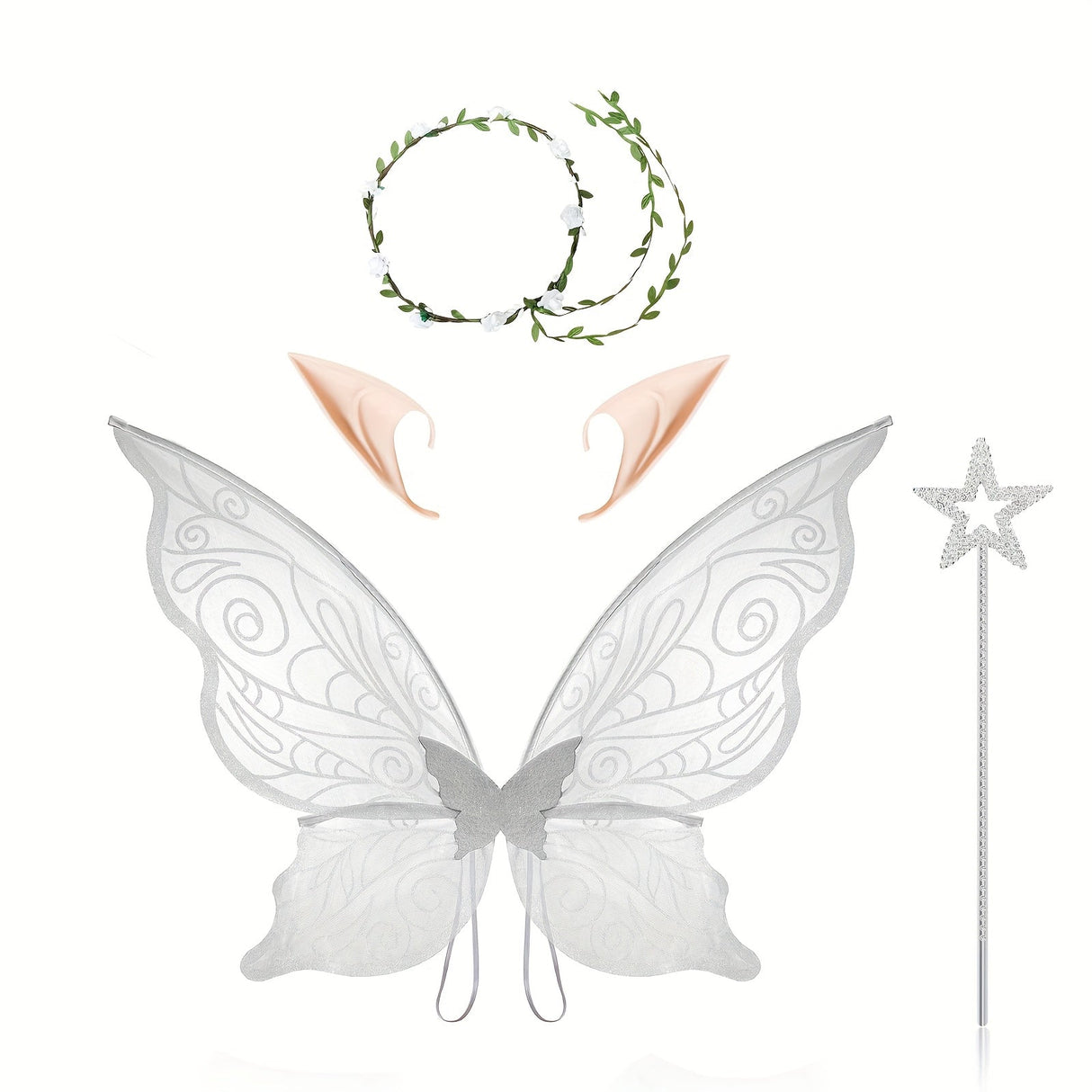 Fairy Wings Costume Accessory  Glitter Pink Butterfly Design - Product detail 12