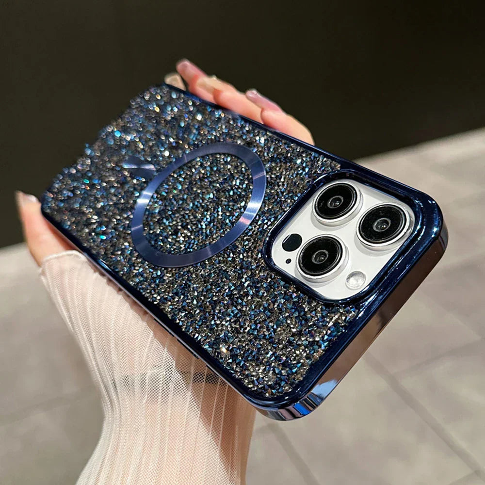 Glitter iPhone Case Magnetic Sparkle Phone Cover - Product detail 5