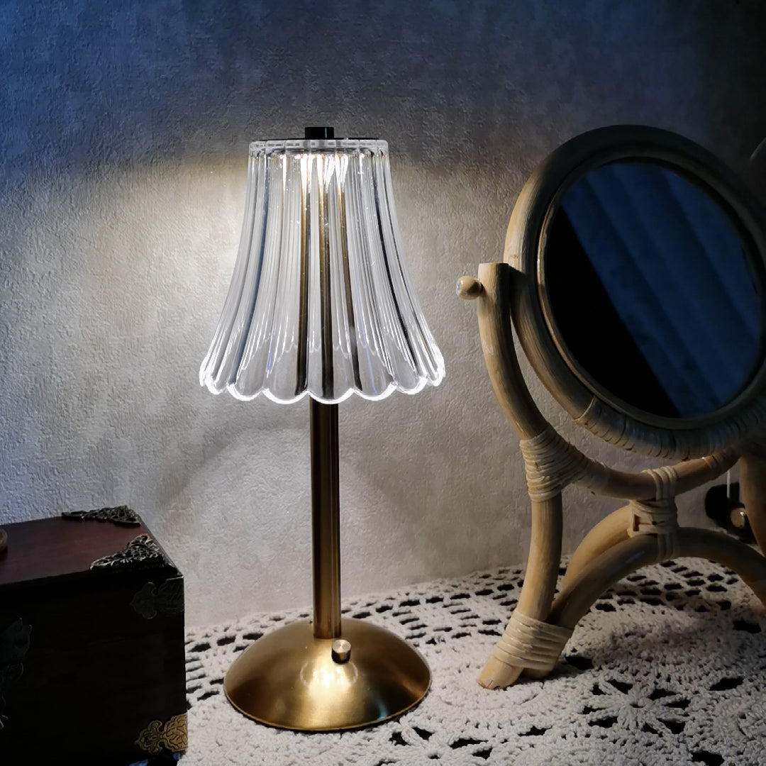 Modern Table Lamp Crystal Glass Shade With Gold Base - Product detail 9