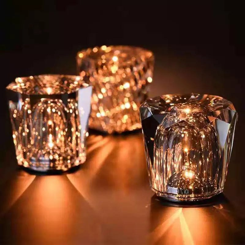 Crystal Table Lamp Wireless Rechargeable LED Design - Product detail 5