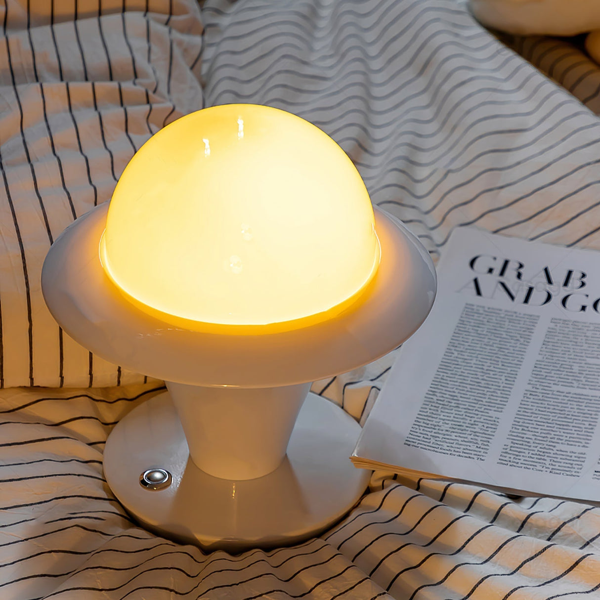 Egg Shape Table Lamp Portable LED Touch Light - Detailed view