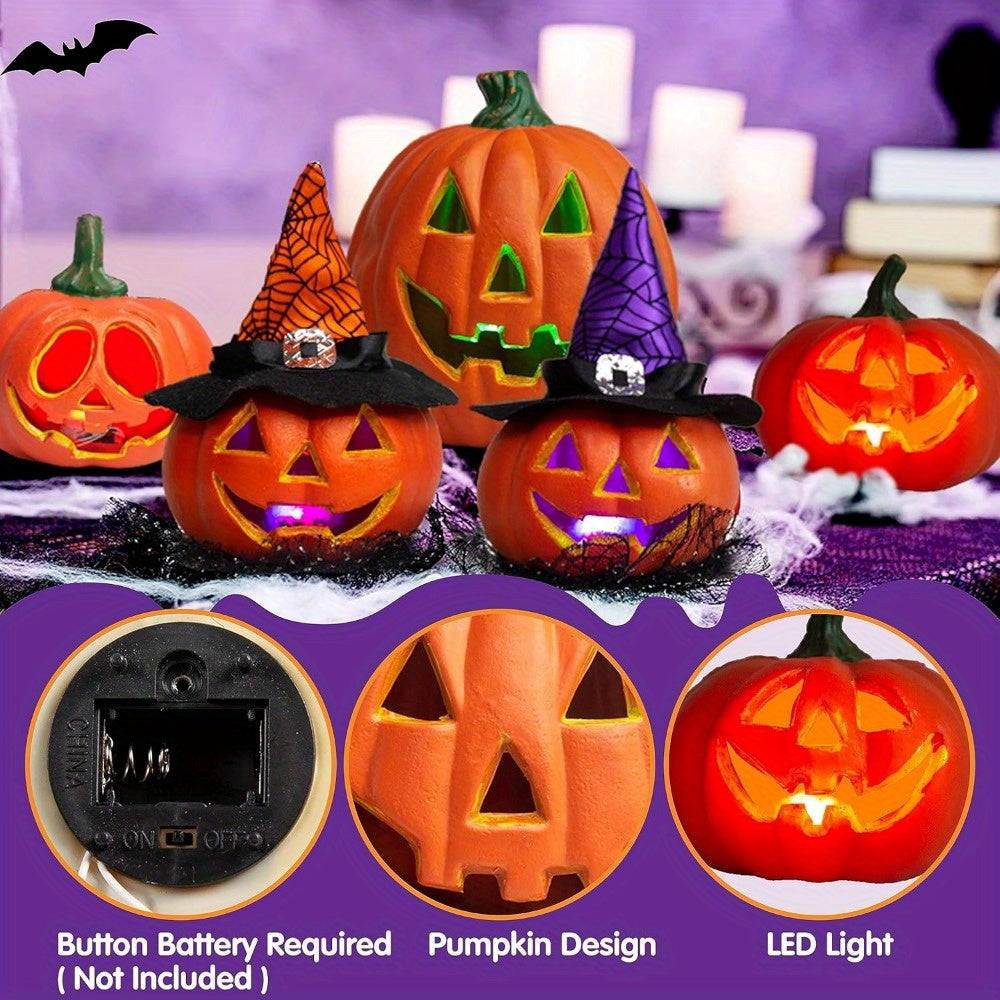Halloween Light Up Pumpkins  LED Jack OLantern Collection - Detailed view