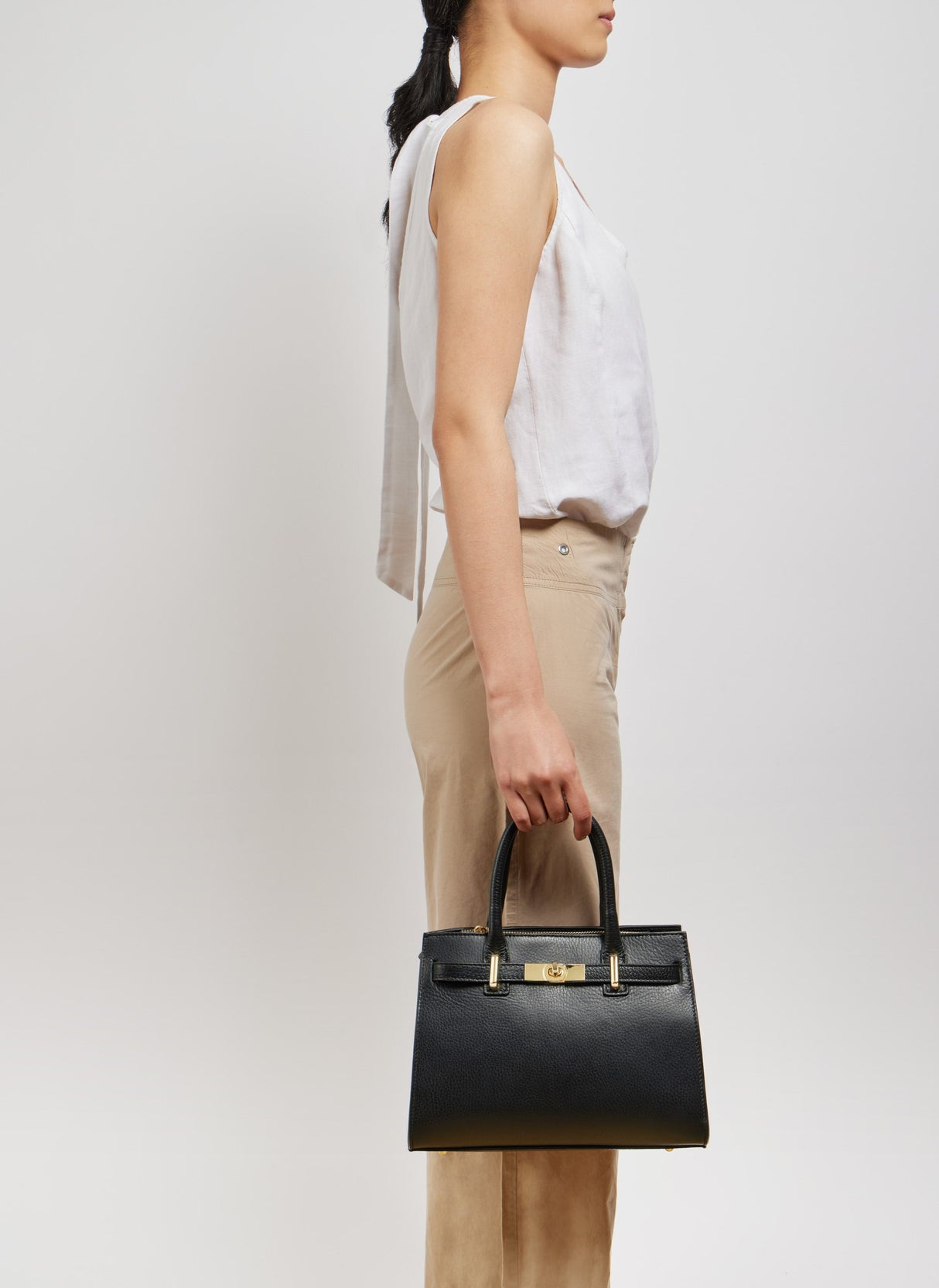 Classic Leather Tote Bag Gold Hardware Premium Calfskin - Product detail 6