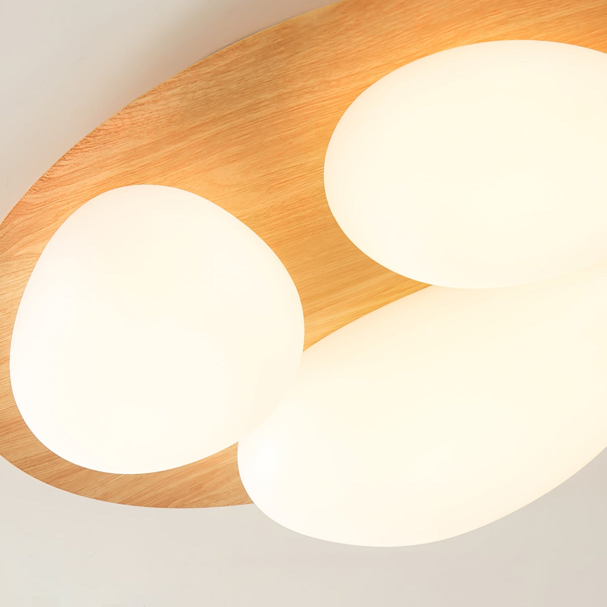 Modern LED Ceiling Light Natural Wood Frame Design - Product detail 19