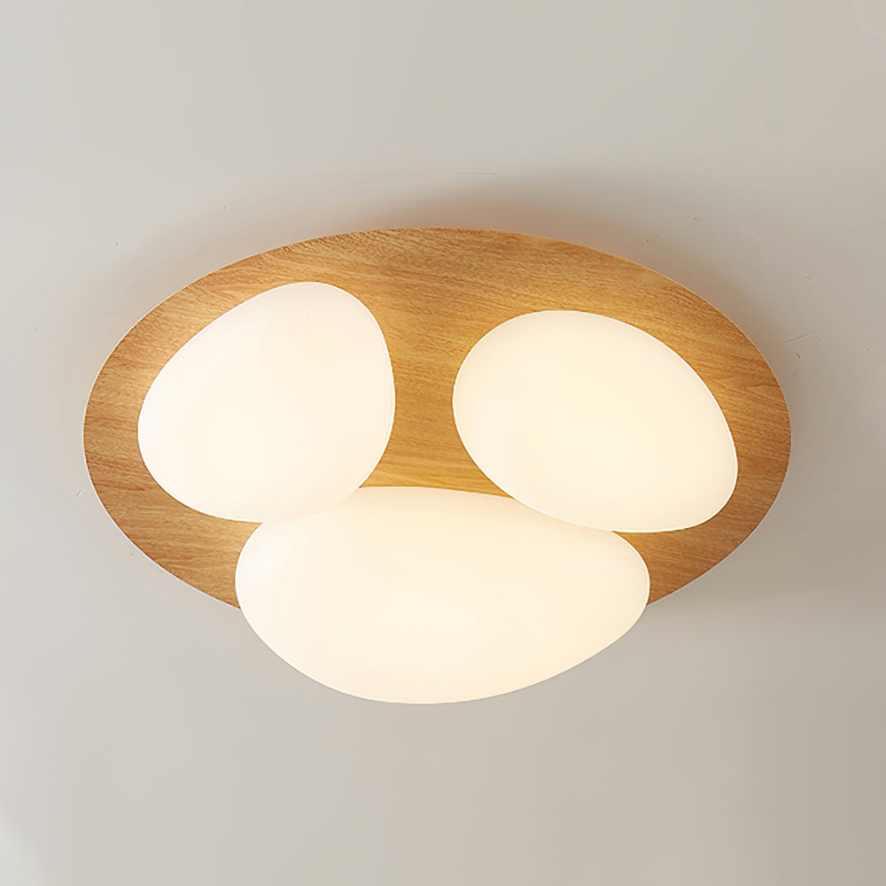 Modern LED Ceiling Light Natural Wood Frame Design - Product detail 27