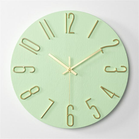 Modern Wall Clock  Blue Face Gold Numbers - Product detail 9