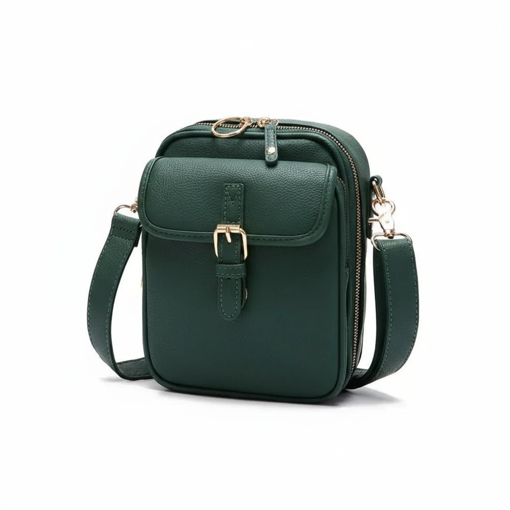 Leather Crossbody Bag Anti-Theft Compact Square Design - Product detail 11