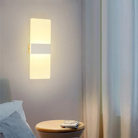 Modern Wall Sconce  Minimalist Acrylic Panel with Gold Accent - Product detail 6