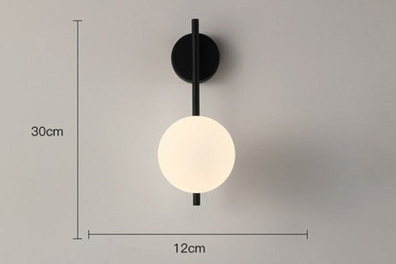 Modern Wall Sconce Gold Globe Glass Shade - Product detail 9
